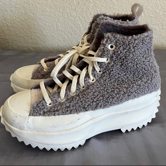 Converse Sherpa Platform Womens Converse Sneakers 7 New - Picture 2 of 9